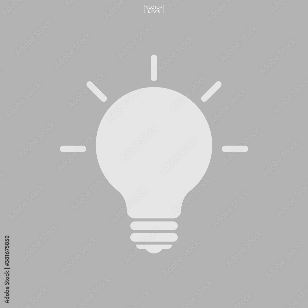 Light bulb icon. Lamp sign and symbol. Vector. Light bulb icon. Lamp sign and symbol. Vector.