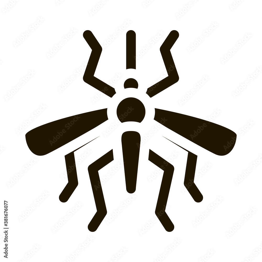 Mosquito Insect glyph icon vector. Mosquito Insect Sign. isolated symbol illustration Mosquito Insect glyph icon vector. Mosquito Insect Sign. isolated symbol illustration