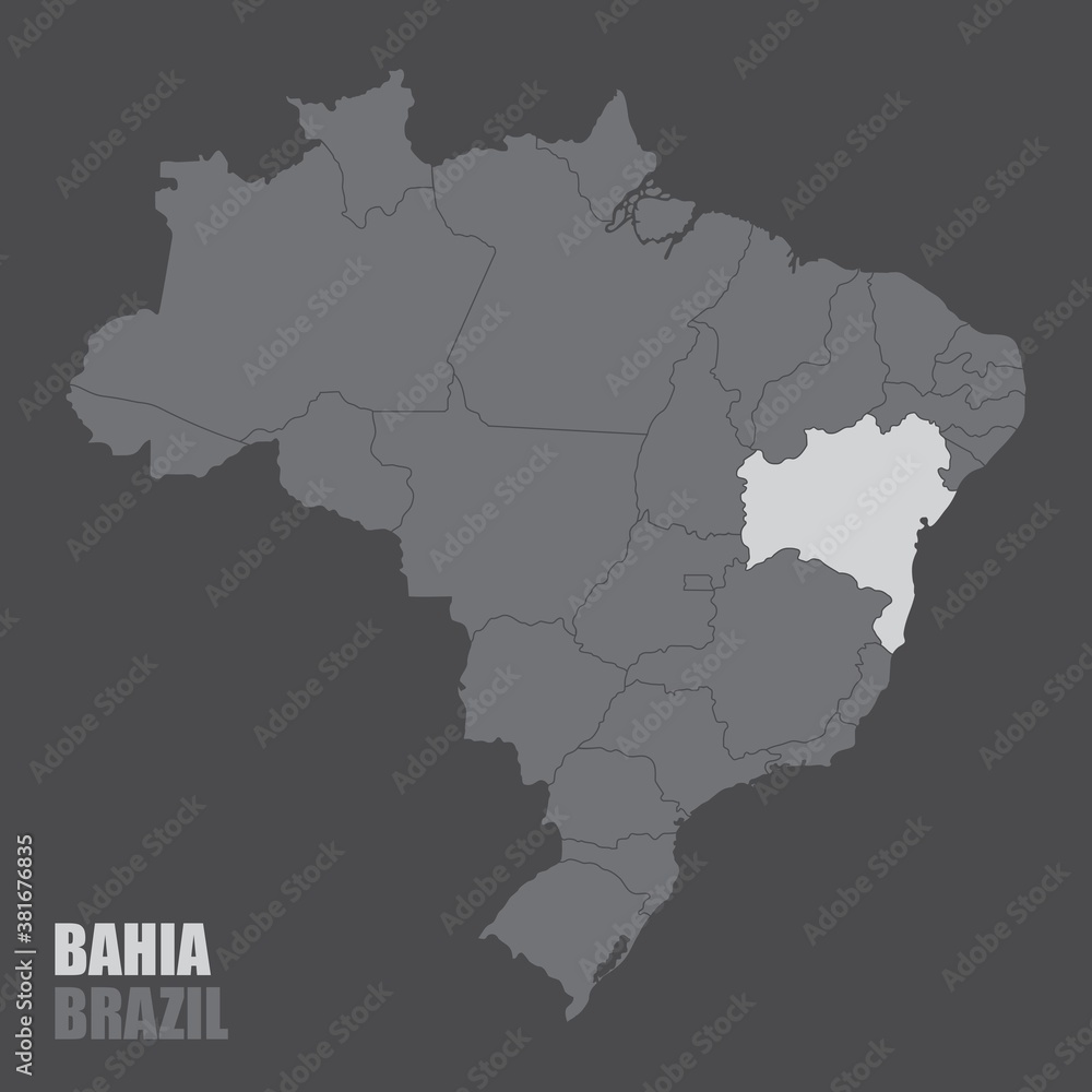 Brazil Bahia map
