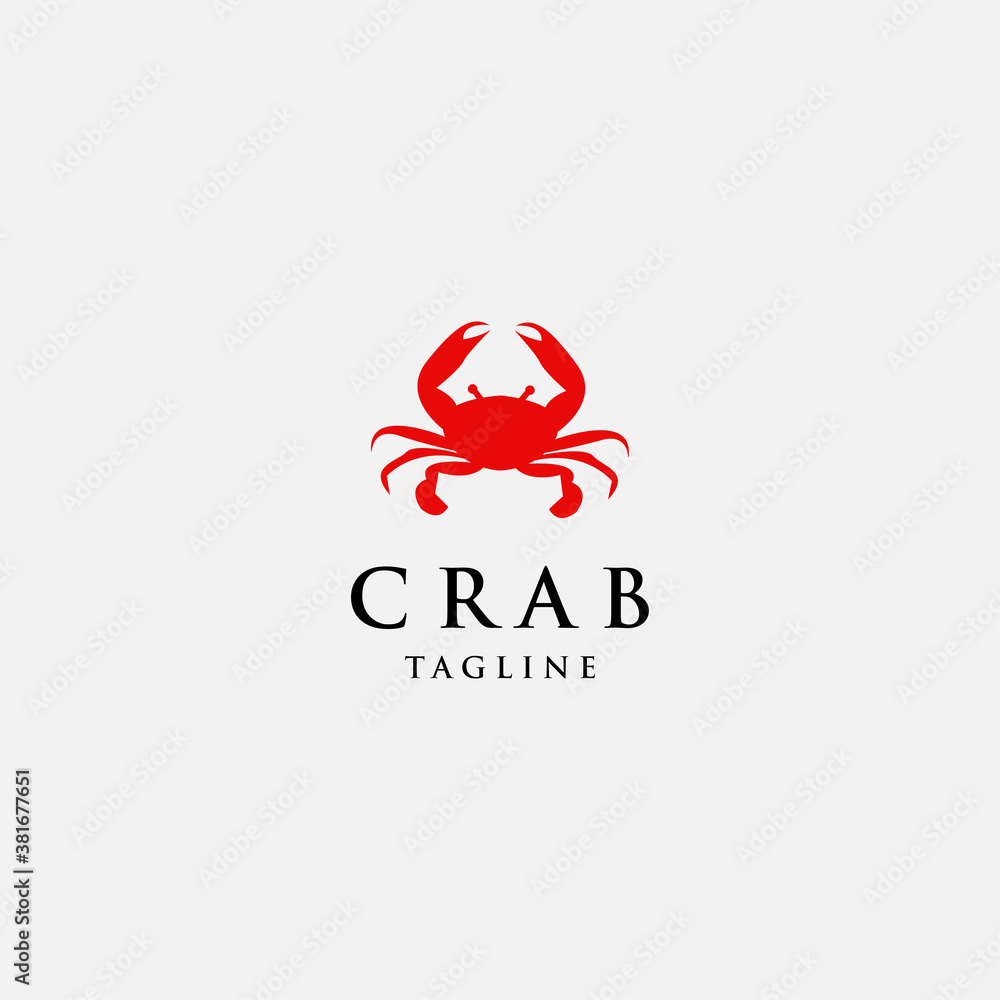 Vector Design Template, Emblem, Design Concept, crab with big claws. Vector Design Template, Emblem, Design Concept, crab with big claws.