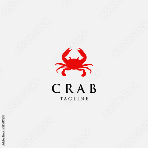 Vector Design Template, Emblem, Design Concept, crab with big claws.