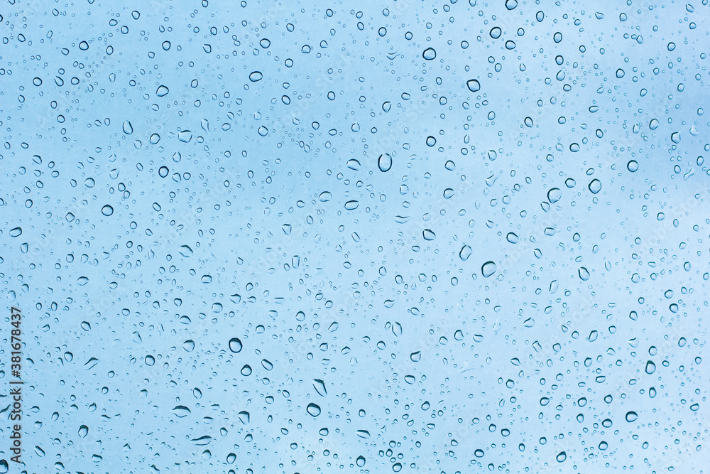 water drops on glass
