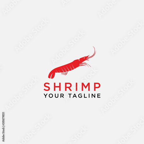Vector Design Template, shrimp logo vector design, seafood restaurant, shrimp.
