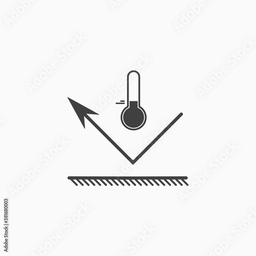 Thermo regulation icon. Retain temperature. Low temperature on the thermometer. Vector