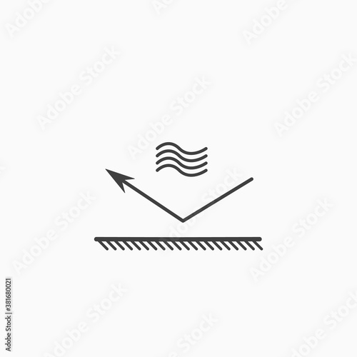 Thermal waves. Reflective wave material. Repelling surface. Vector