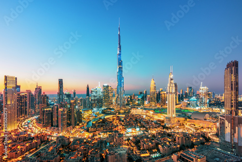 Dubai downtown, amazing city center skyline with luxury skyscrapers, United Arab Emirates © Rastislav Sedlak SK