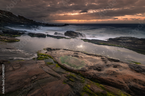 Jaizkibel mountain coast, next to Hondarribia, Basque Country.	
