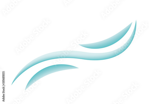 Logo de olas y agua en fondo blanco.