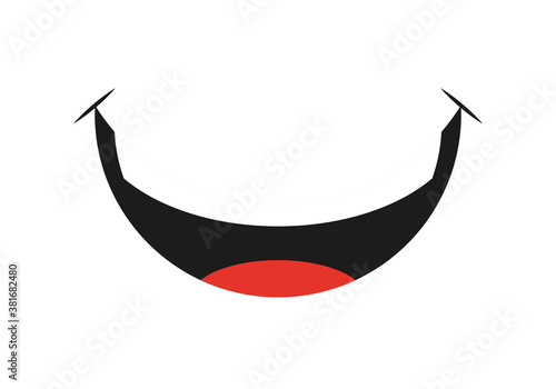 Sonrisa en un fondo blanco del día de la sonrisa.