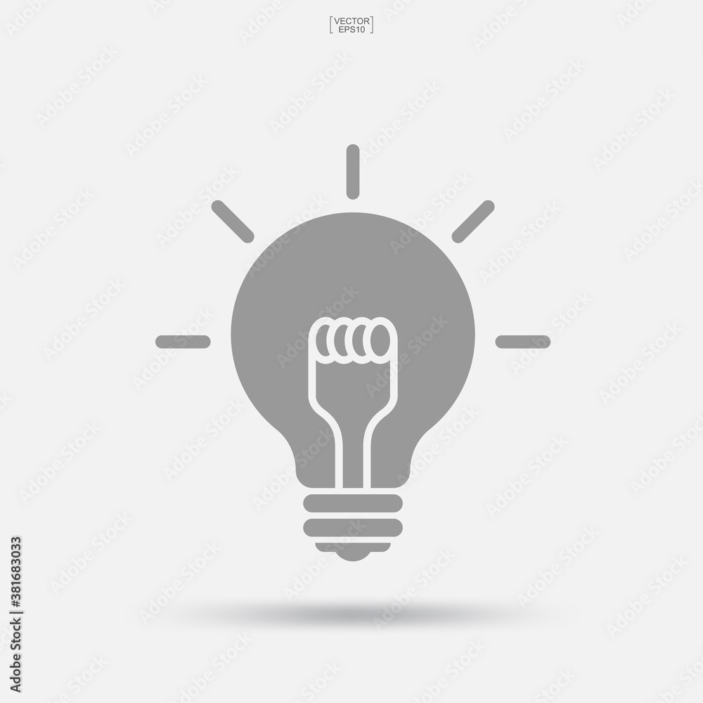 Light bulb icon. Lamp sign and symbol. Vector. Light bulb icon. Lamp sign and symbol. Vector.