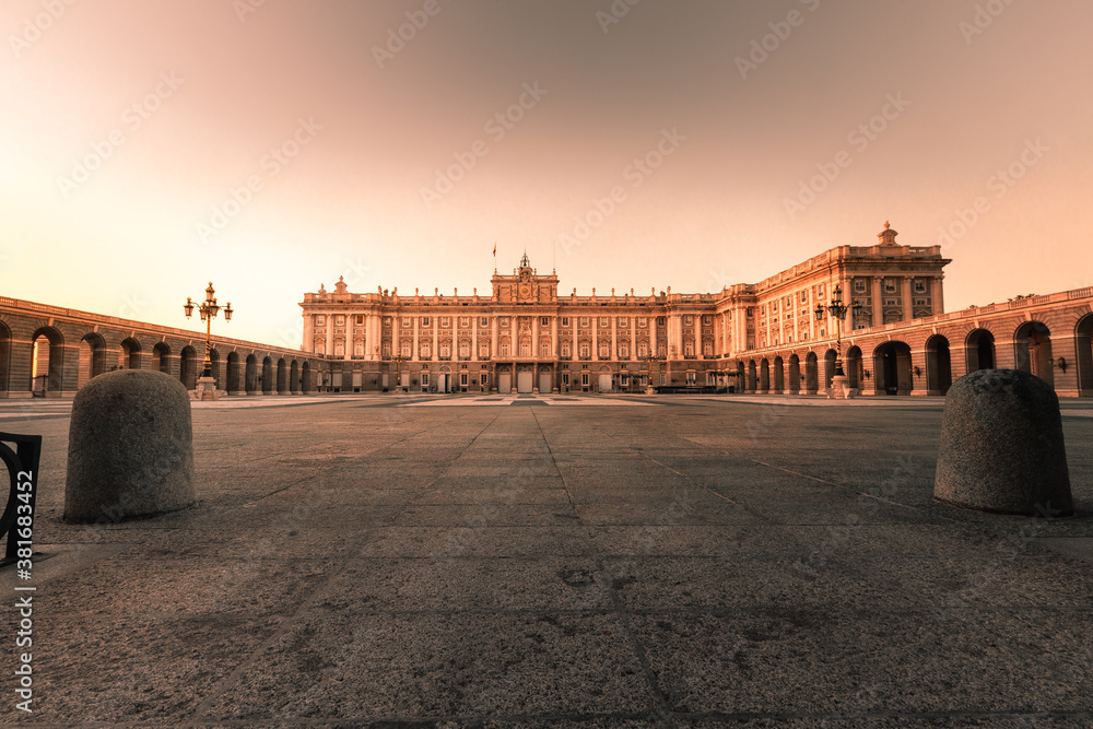 Royal Palace of Madrid, named Palacio de Oriente (Orient Palace); Spain.
