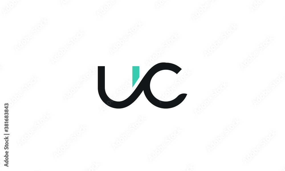 Initial Monogram Letter U C Logo Design Vector Template. Graphic Alphabet Symbol for Corporate Business Identity