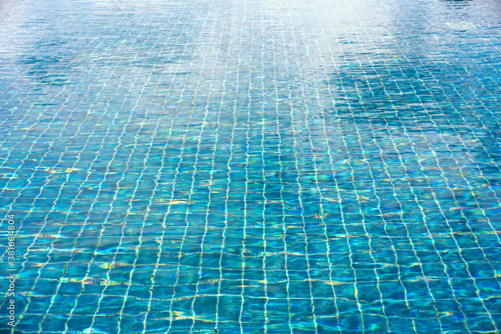 Water reflections on a swimming pool