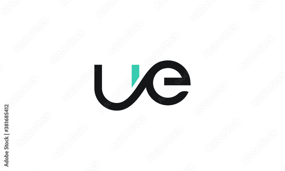 Initial Monogram Letter U E Logo Design Vector Template. Graphic Alphabet Symbol for Corporate Business Identity Initial Monogram Letter U E Logo Design Vector Template. Graphic Alphabet Symbol for Corporate Business Identity