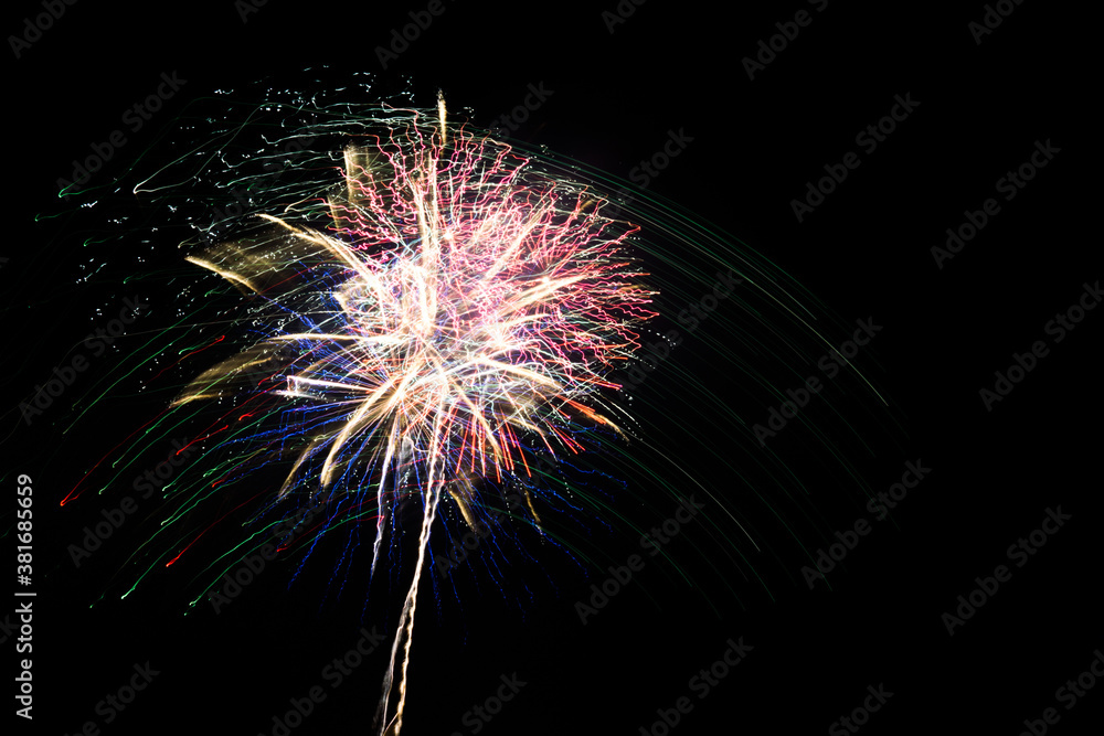 Abstract firework in the night sky Abstract firework in the night sky