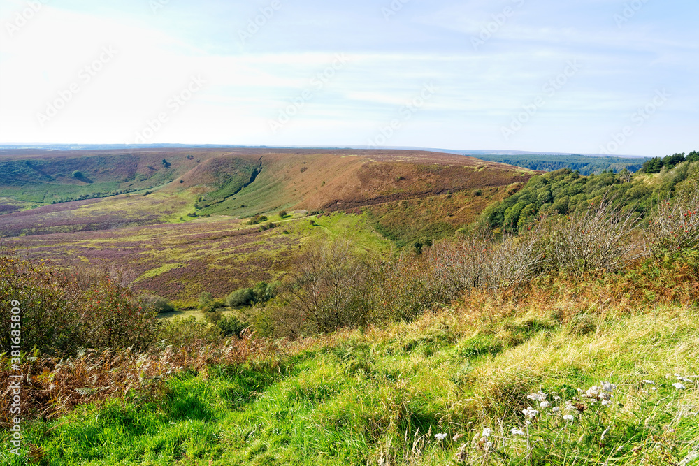 Along the rim of the Hole of Horcum on the Yorkshire Moors
