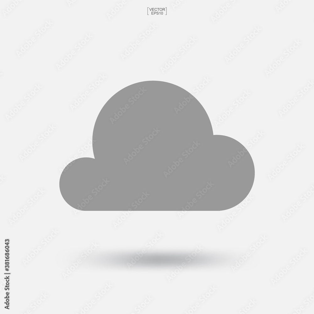 Clouds icon. Cloud storage sign and symbol. Vector. Clouds icon. Cloud storage sign and symbol. Vector.