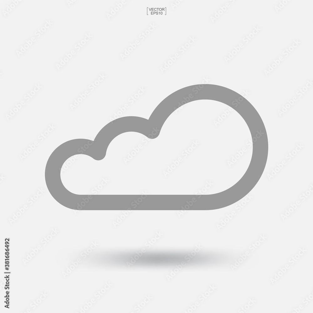 Clouds icon. Cloud storage sign and symbol. Vector. Clouds icon. Cloud storage sign and symbol. Vector.