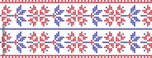embroidered Ukrainian national pattern crossembroidered cross ukrainian slavic national pattern on transparent background