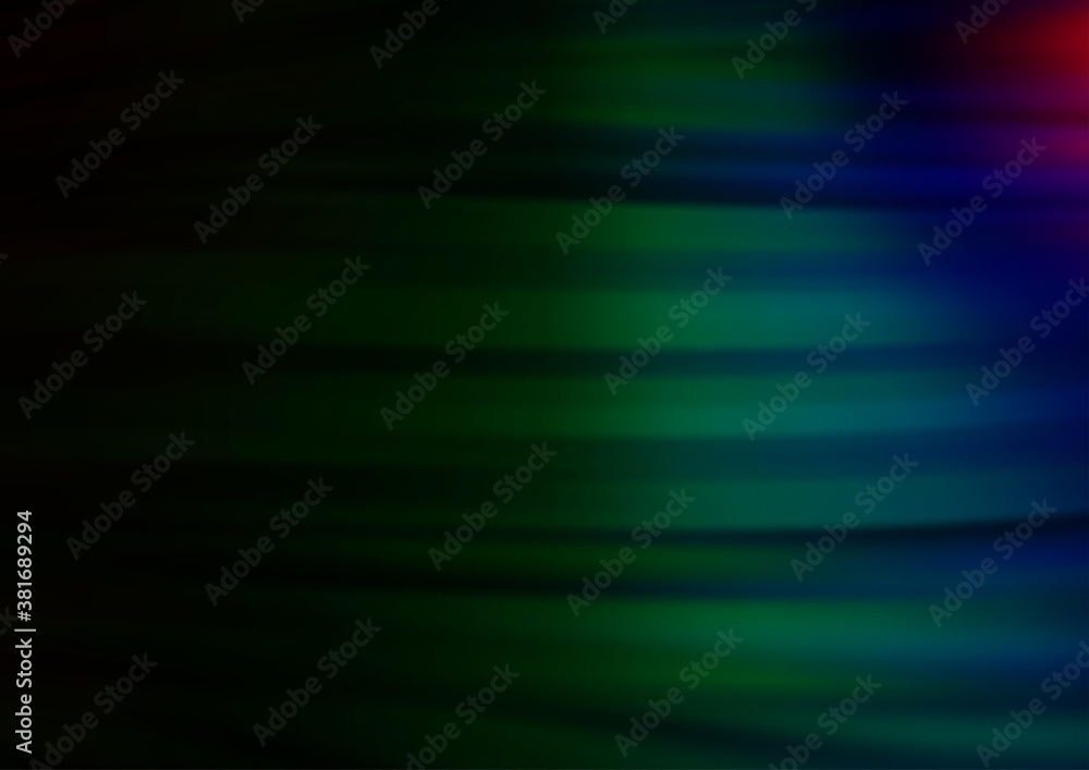 Fototapeta premium Dark Multicolor, Rainbow vector template with abstract lines. Modern gradient abstract illustration with bandy lines. The best blurred design for your business.
