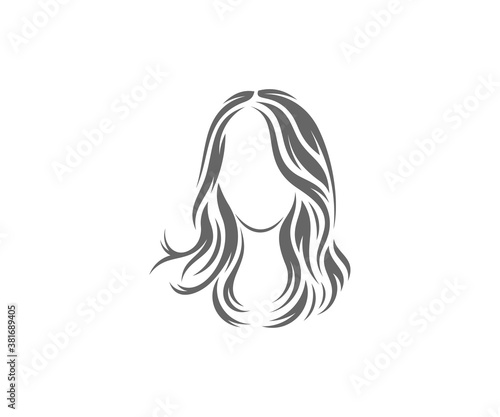 Hairstyle logo design vector template, Hair salon and beauty studio illustration