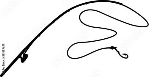Vector illustration of the fishing rod