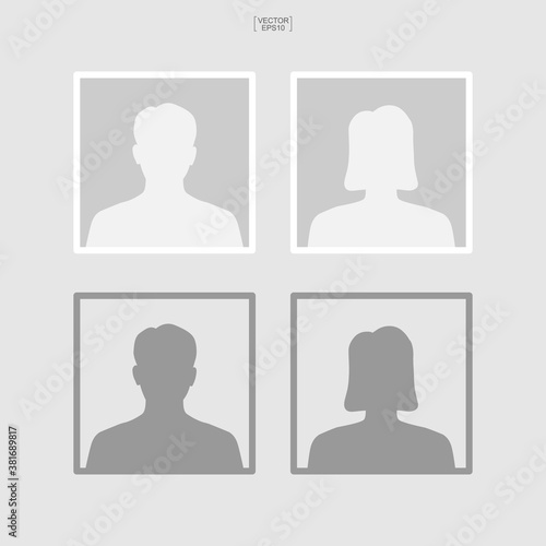Male and female symbol. Human profile icon or people icon. Man and woman sign and symbol. Vector.