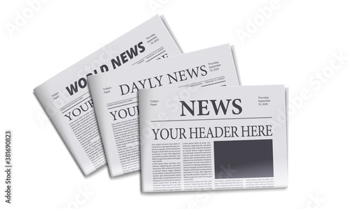 Newspaper With Copy Space For Your Text