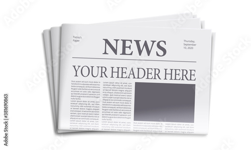 Newspaper With Copy Space For Your Text