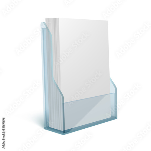 Blank Flyer Glass Or Plastic Transparent Stand