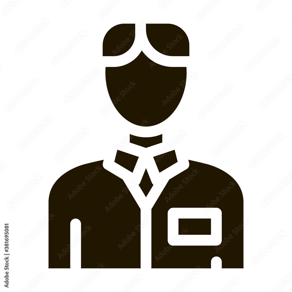 Nurse Silhouette glyph icon vector. Nurse Silhouette Sign. isolated symbol illustration