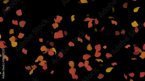 Graphic to waste hair fallen leaves dances