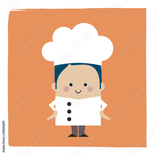 cook restaurant chef - Kawaii cartoon character business illustration