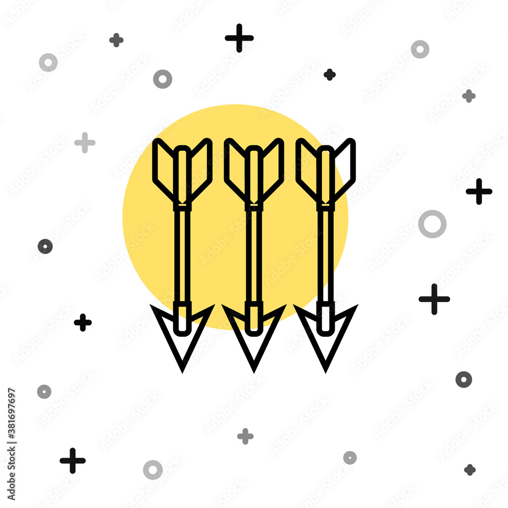 Black line Crossed arrows icon isolated on white background. Random dynamic shapes. Vector. Black line Crossed arrows icon isolated on white background. Random dynamic shapes. Vector.