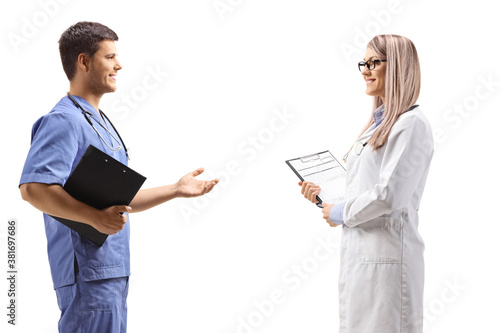 Doctors having a conversation