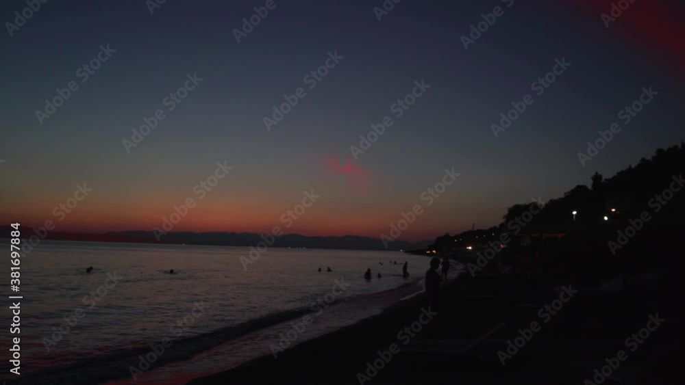 Beautiful sunset colours at Kalamata, Peloponnesus, Greece 4K. Pan wide shot. Beautiful sunset colours at Kalamata, Peloponnesus, Greece 4K. Pan wide shot.