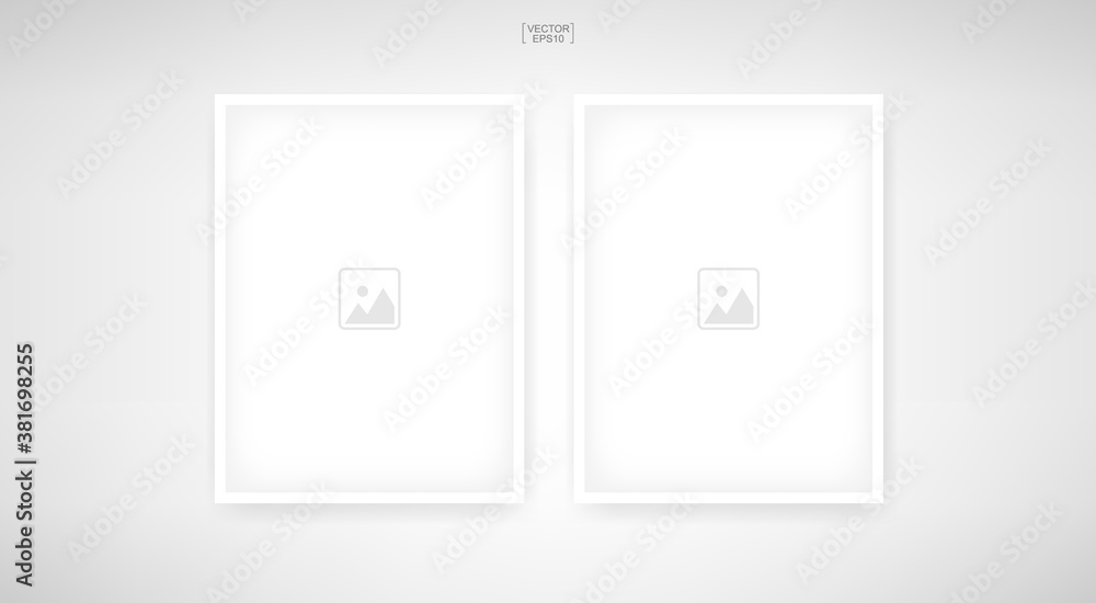 Wooden photo frame or picture frame for interior design and decoration. Vector. Wooden photo frame or picture frame for interior design and decoration. Vector.
