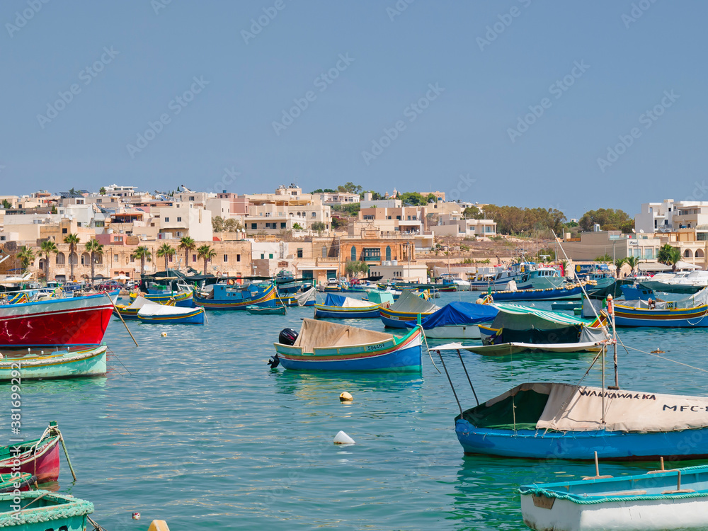 View of the port of Marsaxlokk, Malta