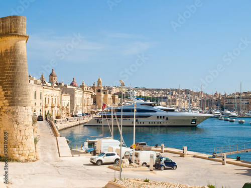 Yacht marina in Birgu (Vittoriosa), Malta