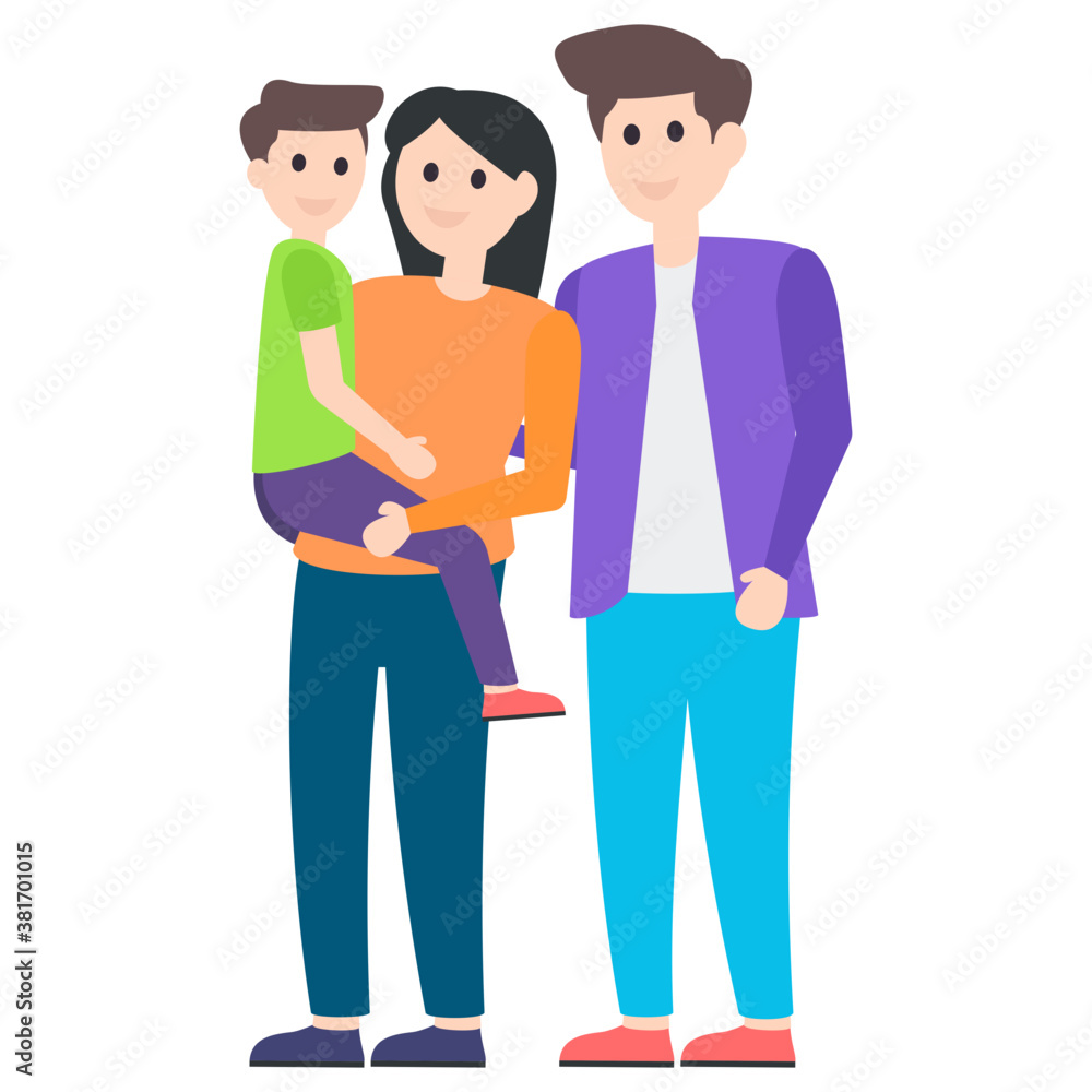 Happy Family Members Happy Family Members