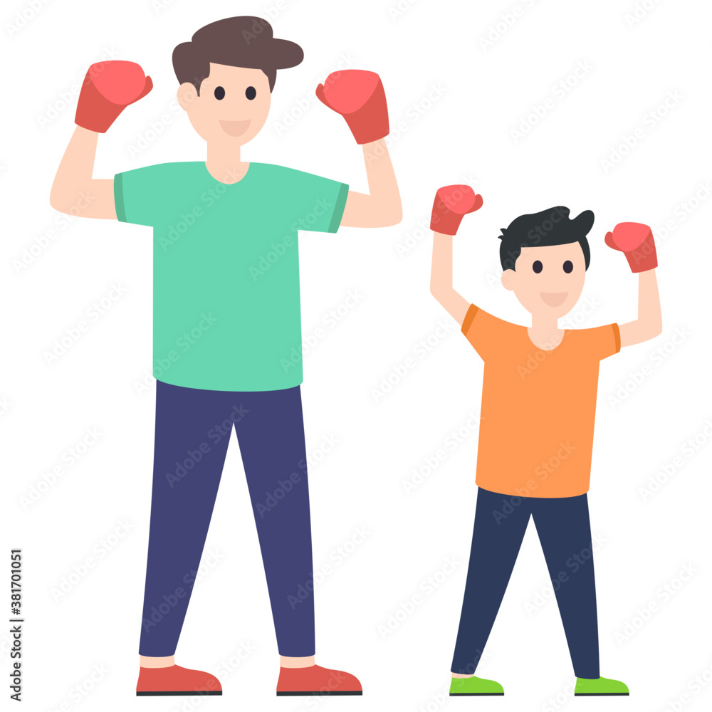 Boxing Instructor Vector 