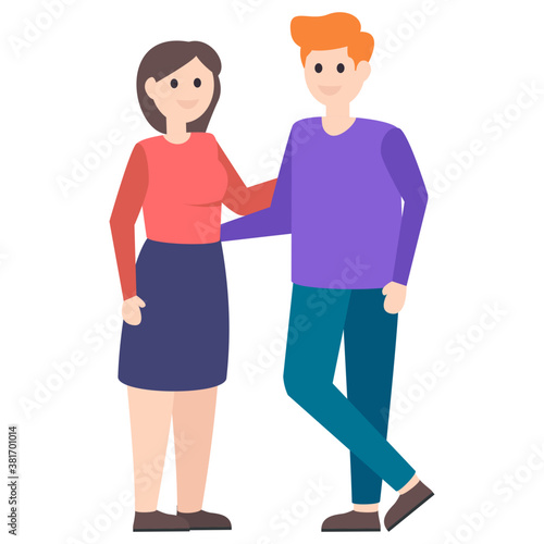 Couple Flat Character