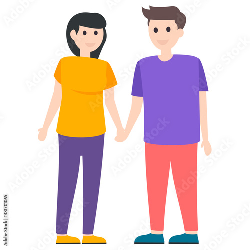 Couple Flat Character