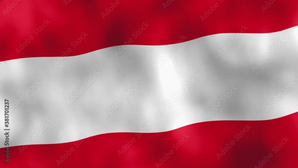 Austrian Flag waving in the wind.Abstract seamless slow motion close up computer animation.Austria,Vienna. Austrian Flag waving in the wind.Abstract seamless slow motion close up computer animation.Austria,Vienna.