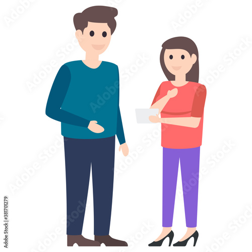 Coworker Flat Character
