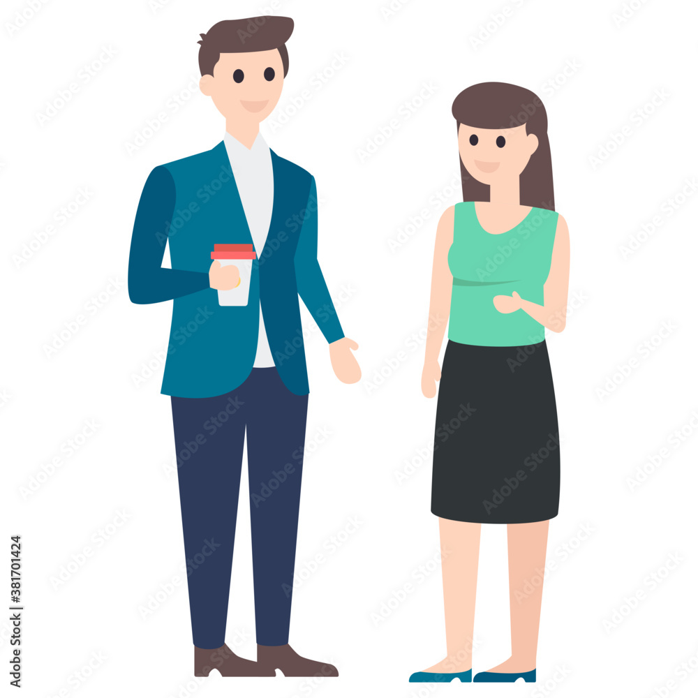 Colleague Flat Character Colleague Flat Character