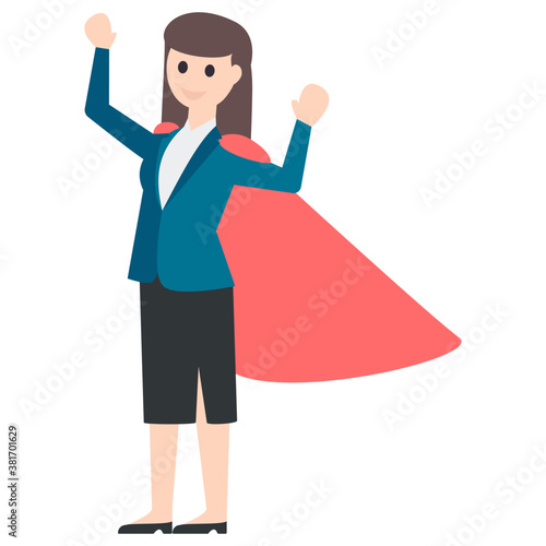 Superwoman Flat Character