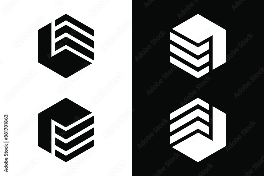 Line hexagon concept. Very suitable in various business purposes, also for icon, symbol, logo and many more. Line hexagon concept. Very suitable in various business purposes, also for icon, symbol, logo and many more.