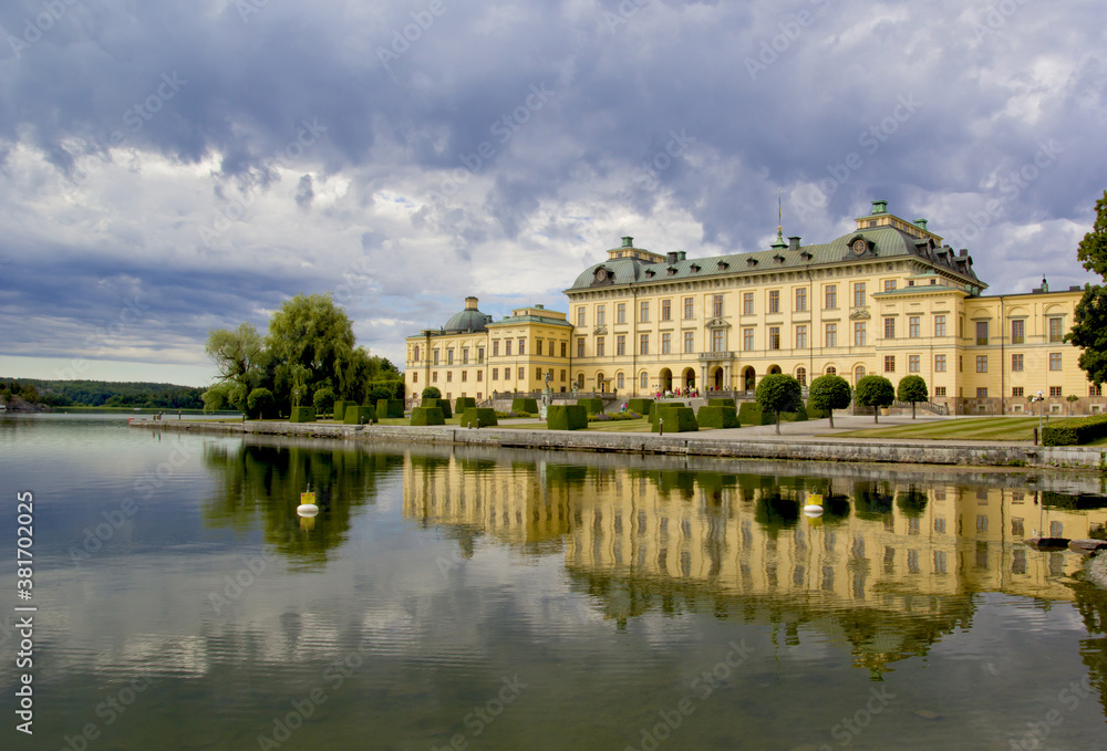 Beautiful view in Drottningholm palace in Sweden