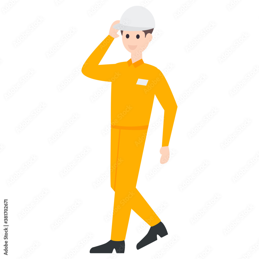 Engineer Flat Character Engineer Flat Character